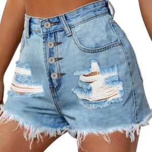 blue denim shorts